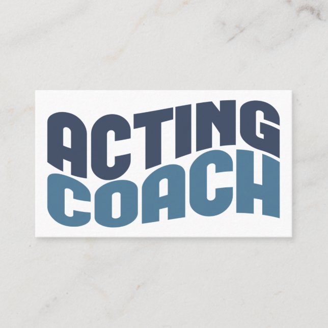 Schauspiel Coach Business Cards Visitenkarte (Vorderseite)