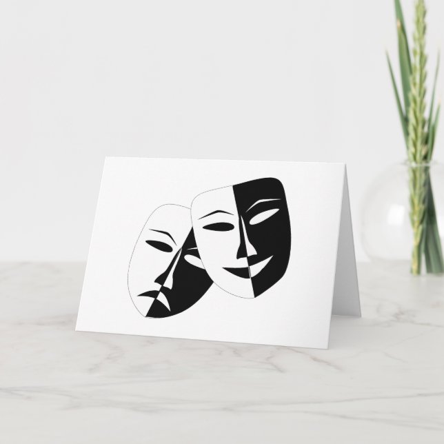 Schauspiel für einfache Drama-Comedy-Masken Karte (Vorderseite)