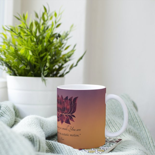 Schauspiel Kleines Rumi Zitat Celestial Lotus stop Kaffeetasse (Von Creator hochgeladen)