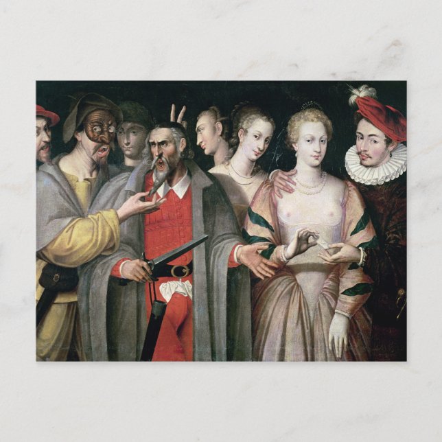 Schauspieler der Commedia dell'Arte Postkarte (Vorderseite)