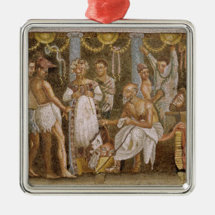 Schauspieler, die für ein Satyrspiel, ANZEIGE Ornament Aus Metall
