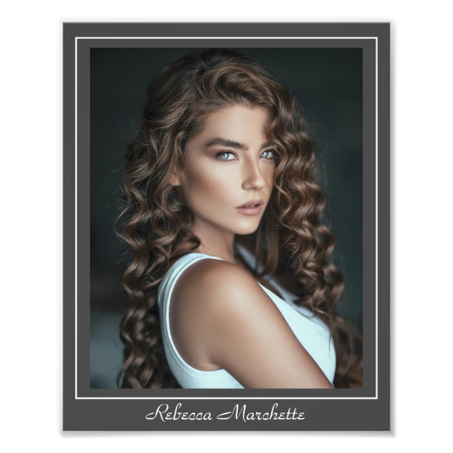 Schauspieler-Headshot-Vorlage 8x10 Schauspiel-Prin Fotodruck (Vorne)