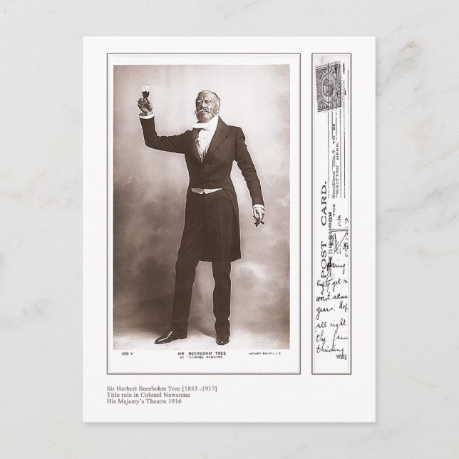 Schauspieler Herbert Beerbohm Tree Postkarte (Vorderseite)