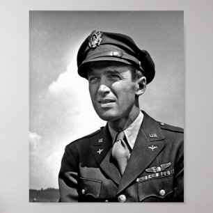 Schauspieler Jimmy Stewart - WW2 Serice mit dem Poster