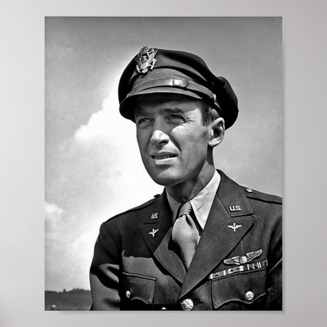 Schauspieler Jimmy Stewart - WW2 Serien mit dem US Poster (Vorne)