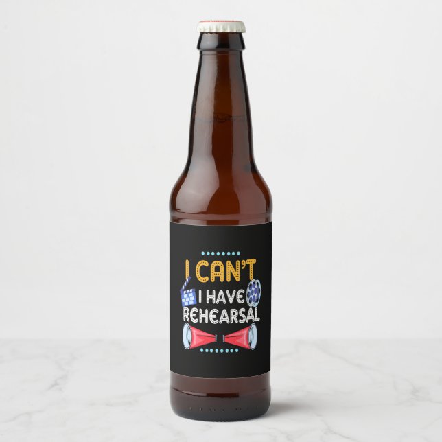 Schauspieler kann ich nicht haben Probe Bierflaschenetikett (Vorderseite)