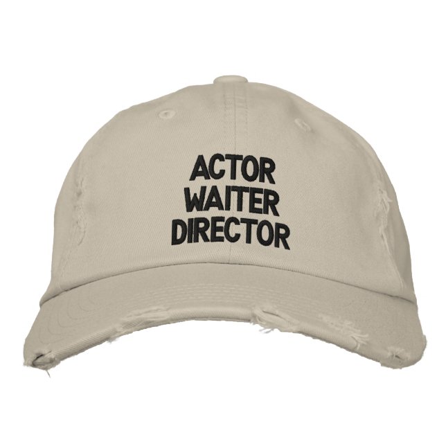 Schauspieler Kellner Direktor La Land Hat Bestickte Baseballkappe (Vorderseite)