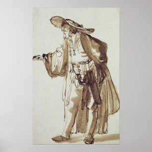 Schauspieler mit einem Breit-eingefaßten Hut Poster