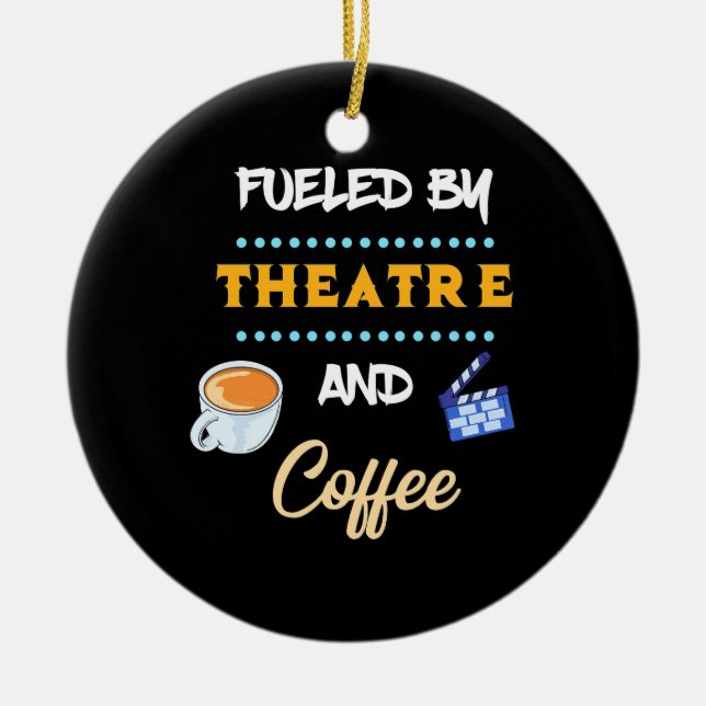 Schauspieler mit Theaterkaffee Keramik Ornament (Vorne)