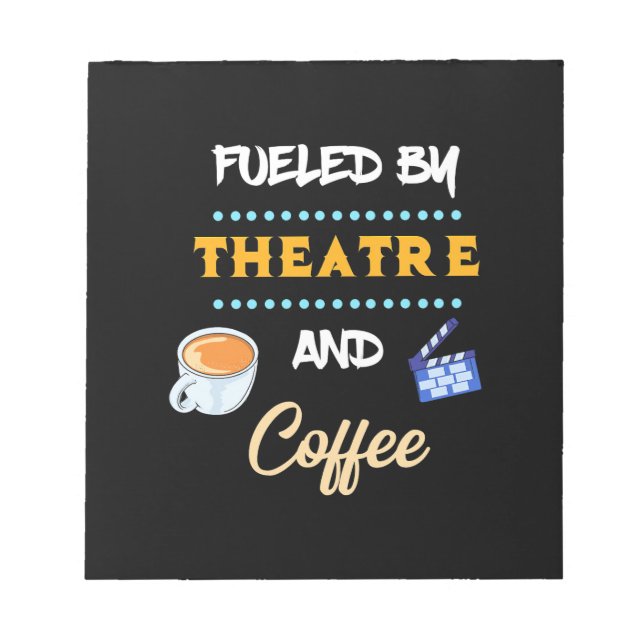 Schauspieler mit Theaterkaffee Notizblock (Vorderseite)