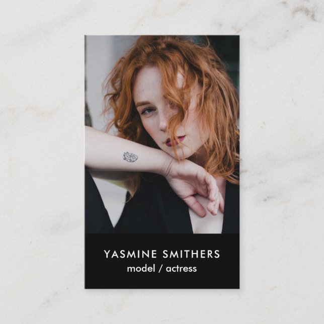 Schauspieler Model Singer Dancer SOCIAL ICON Black Visitenkarte (Vorderseite)