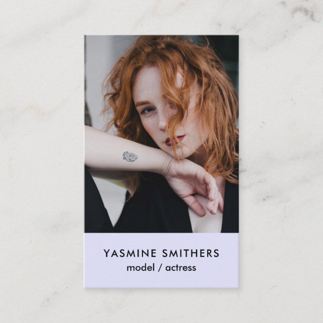 Schauspieler Model Singer Dancer SOCIAL Lavender F Visitenkarte (Vorderseite)