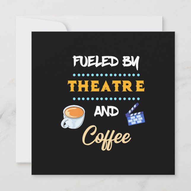 Schauspieler motiviert durch Theater Kaffee Einladung (Vorderseite)