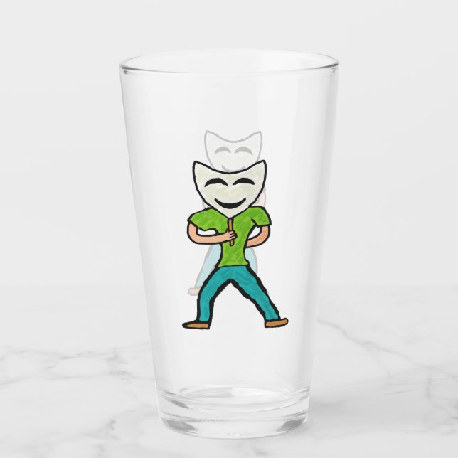 Schauspieler Schauspiel mit Maske Glas (Vorderseite)