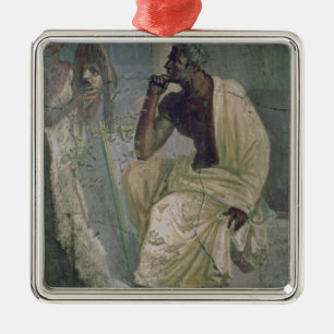 Schauspieler und Maske, vom Haus des tragischen Ornament Aus Metall