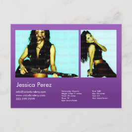 Schauspieler und Modell 2 Shot Violet Headshot Com Postkarte