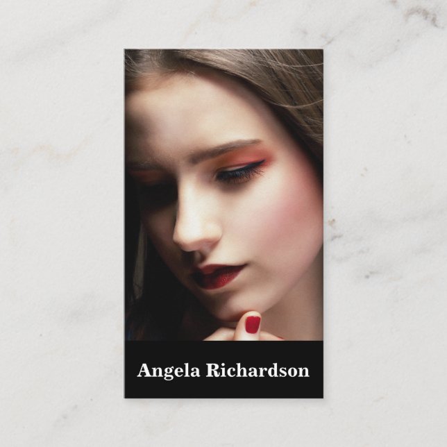 Schauspieler und Modelle Moderne Minimalistisch Visitenkarte (Vorderseite)
