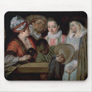 Schauspieler vom Theater Francais, c.1714-15 Mousepad