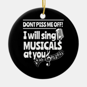 Schauspieler werden Musicals auf Sie singen Keramik Ornament
