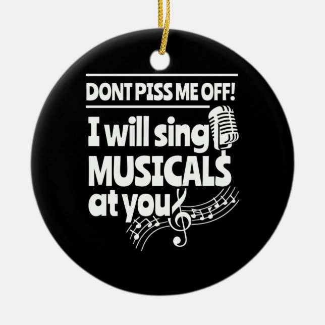 Schauspieler werden Musicals auf Sie singen Keramik Ornament (Vorne)