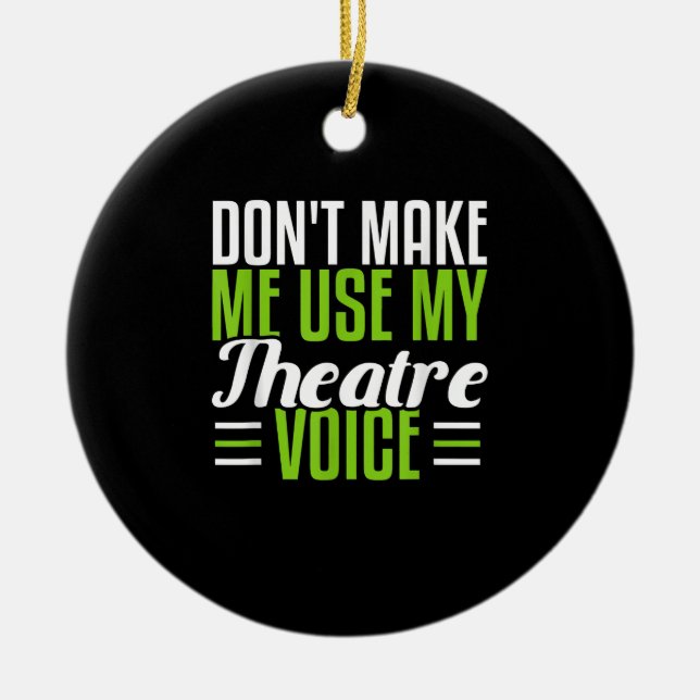 Schauspielerin, dramatische Musical Broadway Schau Keramik Ornament (Vorne)