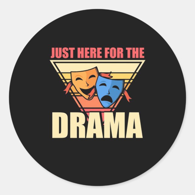 Schauspielerin für das Drama Runder Aufkleber (Vorderseite)