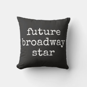 Schauspielerin für Inspiration und Spaß am Broadwa Kissen