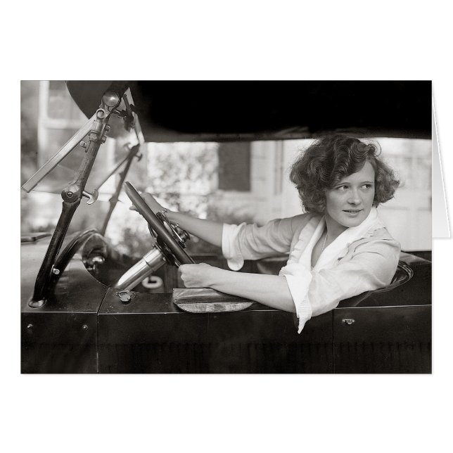 Schauspielerin hinter dem Rad, 1921 (Vorderseite (Horizontal))