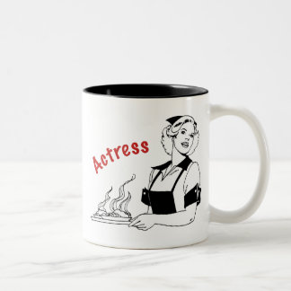 Schauspielerin/Kellnerin Zweifarbige Tasse