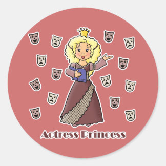 Schauspielerin Princess Runder Aufkleber