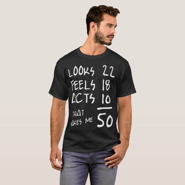 Schaut 22 glaubt 18 Taten 10, das mich T-Shirt 50 (Vorne ganz)