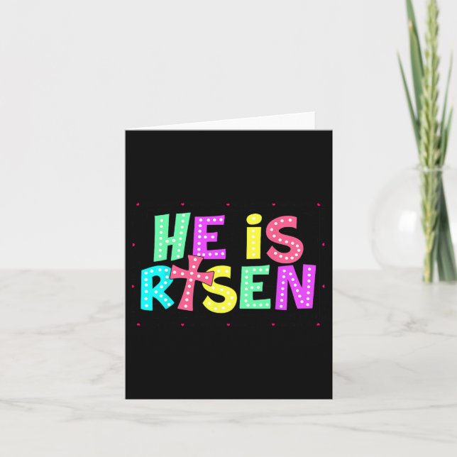 Schaut, er ist riskiert Jesus Christlichen Osterki Karte (Vorderseite)