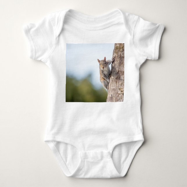Schaut euch an! Eichhörnchen Baby Bodysuit Baby Strampler (Vorderseite)