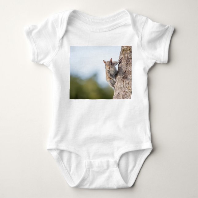 Schaut euch an! Eichhörnchen Baby Bodysuit Strampler (Vorderseite)