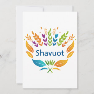 Schawuot - Schawuot-Symbol mit farbenfrohem Weizen Einladung