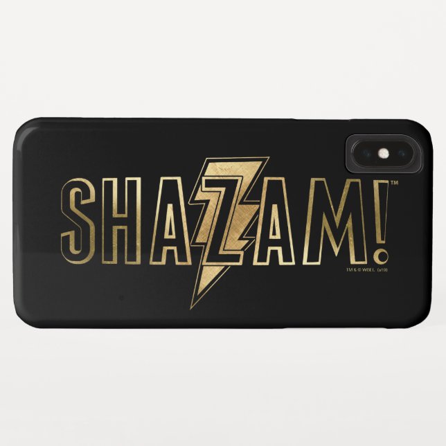 SCHAZAM! | Gold-Logo Case-Mate iPhone Hülle (Rückseite (Horizontal))