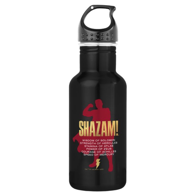 SCHAZAM! Götterwut | Flexi-Silhouette Edelstahlflasche (Vorderseite)