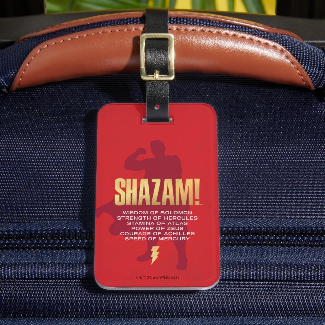 SCHAZAM! Götterwut | Flexi-Silhouette Gepäckanhänger (Vorderseite Insitu 2)