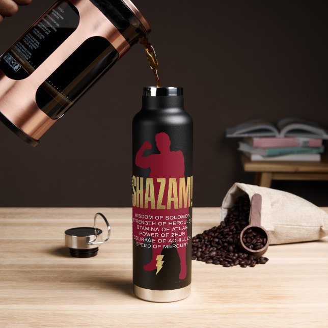 SCHAZAM! Götterwut | Flexi-Silhouette Trinkflasche (Kaffee)