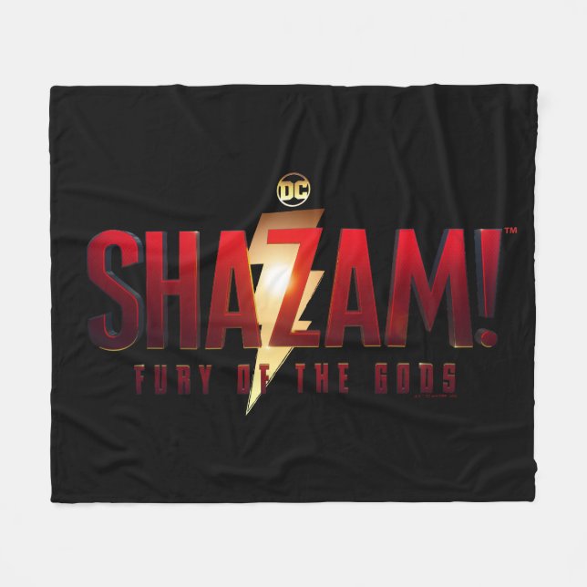 SCHAZAM! Götterwut | Fury of the Gods Logo Fleecedecke (Vorderseite (Horizontal))