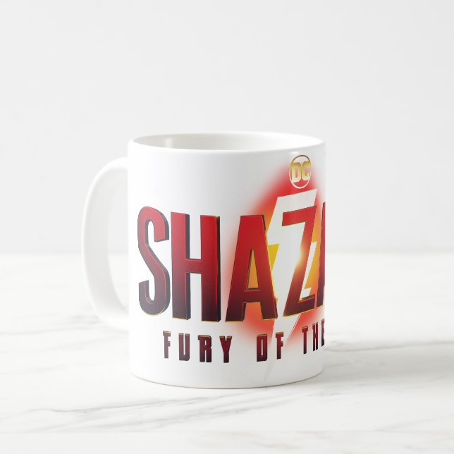 SCHAZAM! Götterwut | Fury of the Gods Logo Kaffeetasse (Vorderseite Links)