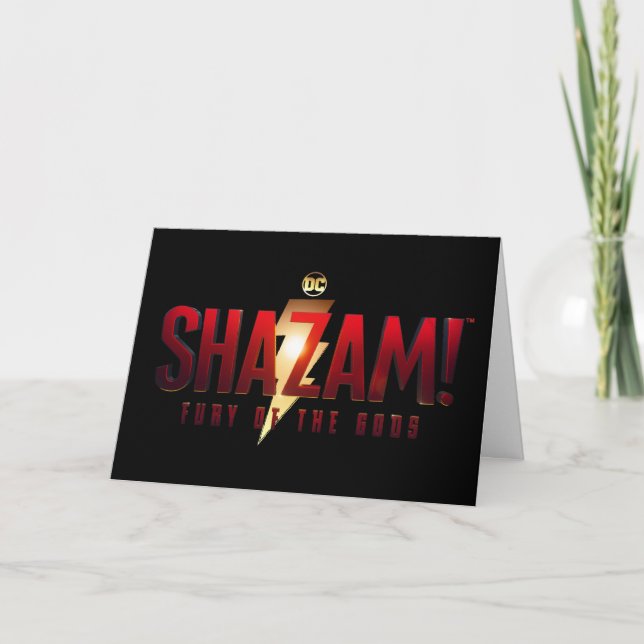 SCHAZAM! Götterwut | Fury of the Gods Logo Karte (Vorderseite)