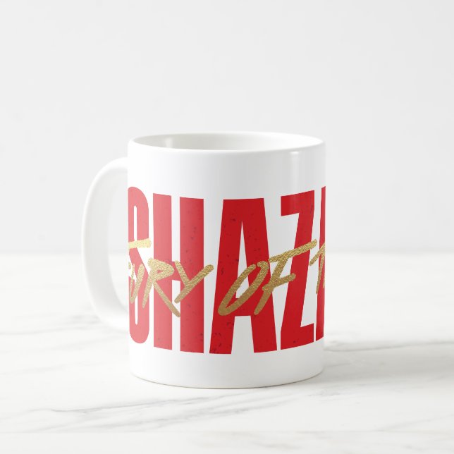 SCHAZAM! Götterwut | Logo für die goldene Markieru Kaffeetasse (Vorderseite Links)