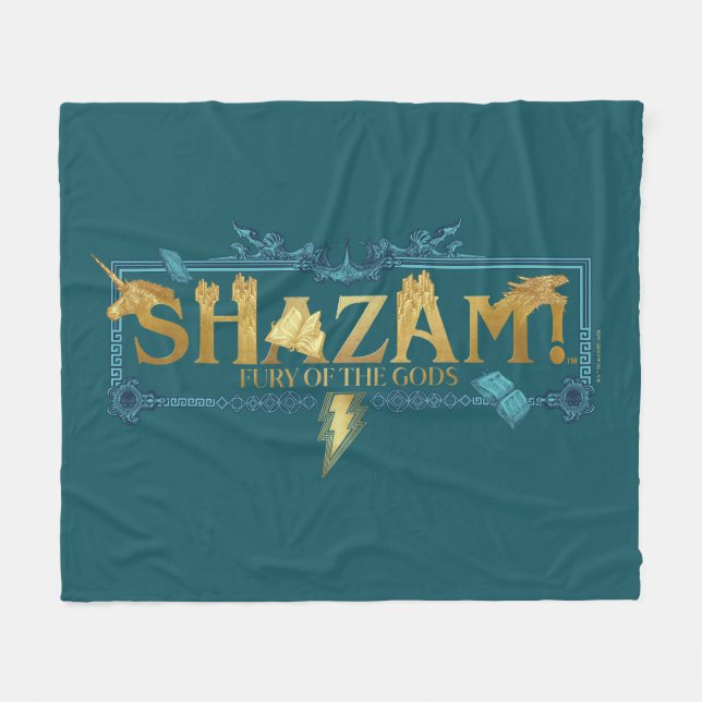 SCHAZAM! Götterwut | Mythisches Logo Fleecedecke (Vorderseite (Horizontal))