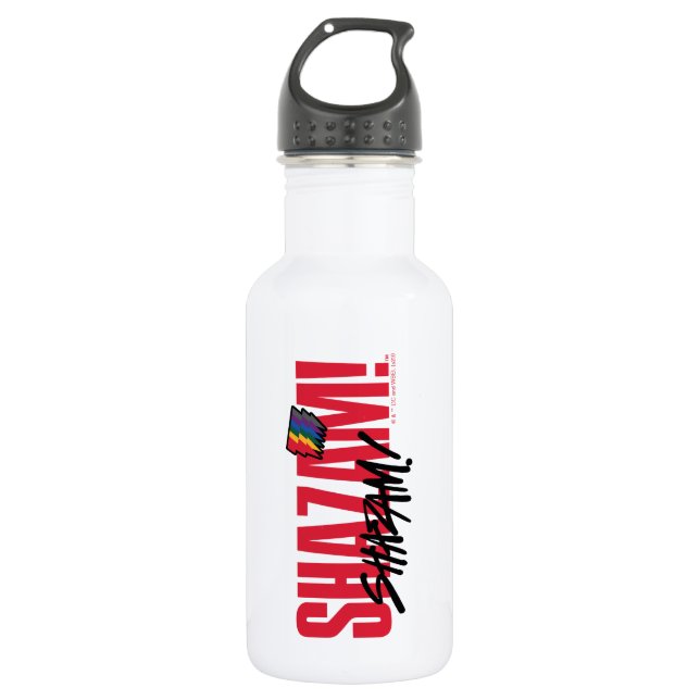 SCHAZAM! Götterwut | Rainbow Bolzen-Logo Edelstahlflasche (Vorderseite)