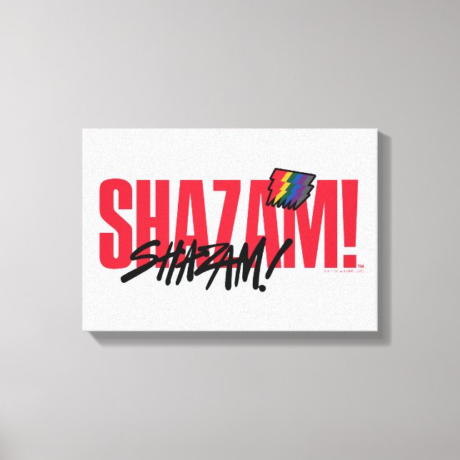SCHAZAM! Götterwut | Rainbow Bolzen-Logo Leinwanddruck (Vorderseite)