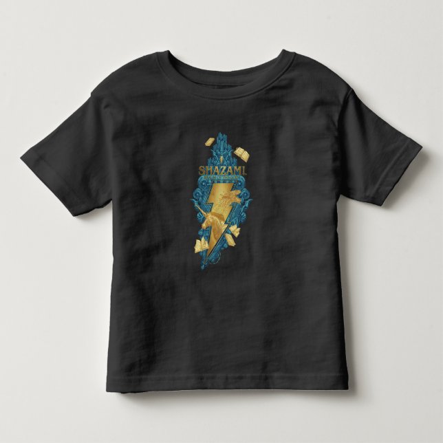 SCHAZAM! Götterwut | Reich des Götter-Logos Kleinkind T-shirt (Vorderseite)