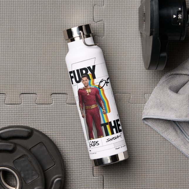 SCHAZAM! Götterwut | Retro Album Style Art Trinkflasche (Fitnessstudio)