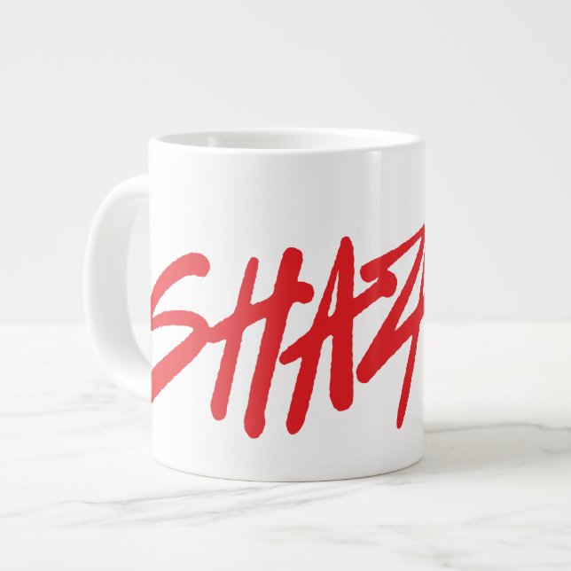 SCHAZAM! Götterwut | Rote Markierungen Jumbo-Tasse (Vorderseite Links)