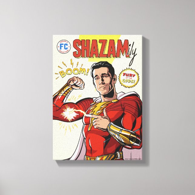 SCHAZAM! Götterwut | SCHAZAMily Comic Cover Leinwanddruck (Vorderseite)